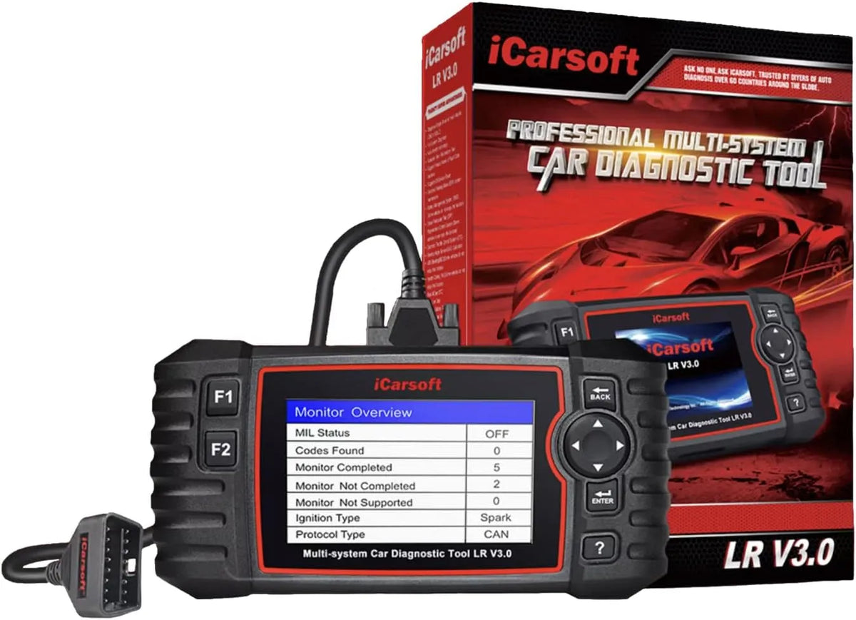 Modèle V3.0 iCarsoft LR, Outil de Diagnostic Professionnel, Valise Diagnostic Auto Pro Compatible pour Land-Rover et Jaguar