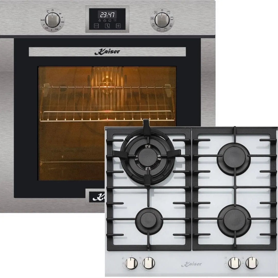 Four électrique 6323+KCG KCG 6380 W, plaque de cuisson à gaz encastrable 60 cm, puissance 3,8 kW WOK, 10 fonctions, fonction pizza, voiture