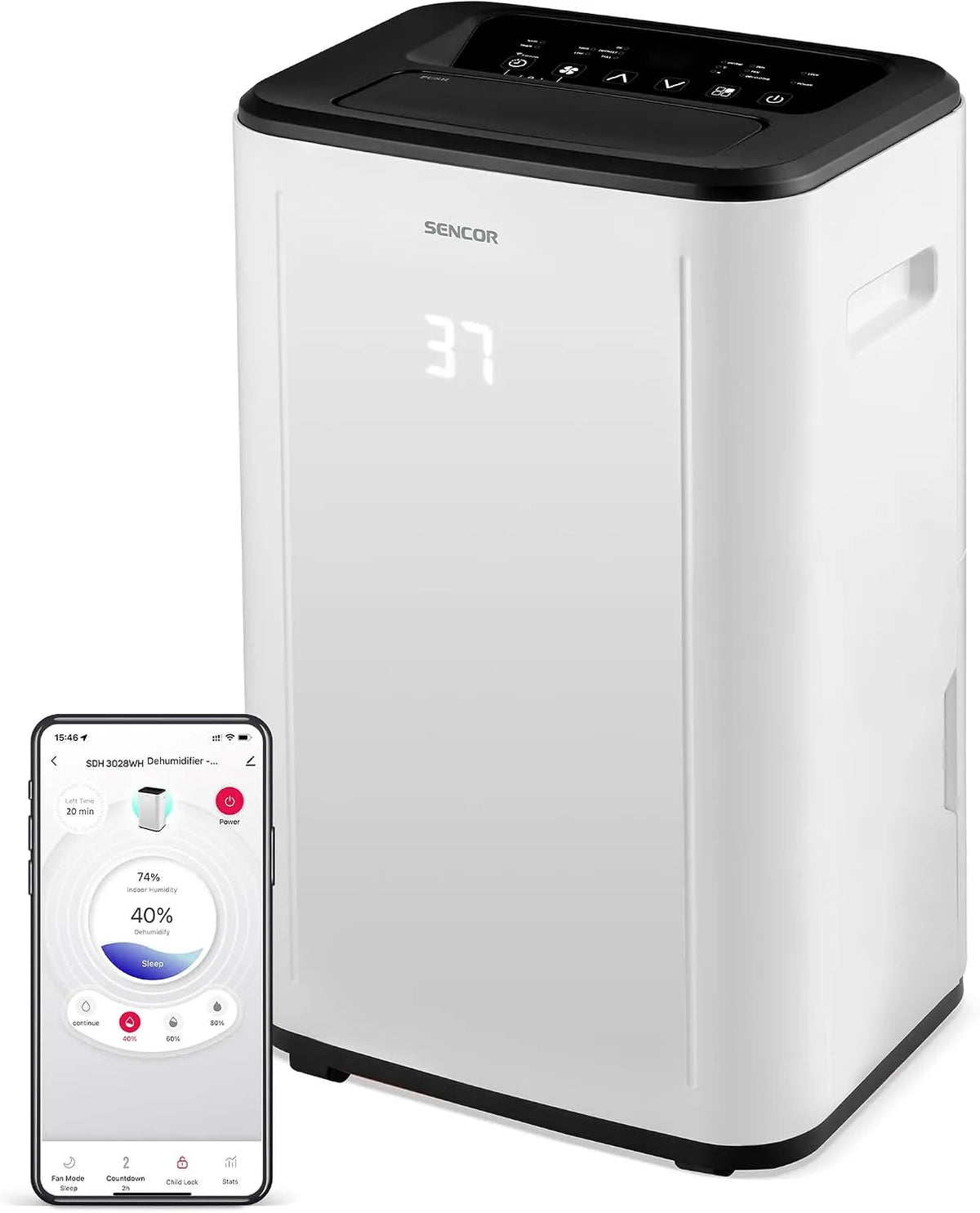 Portable SDH modèle 3028WH SENCOR Deshumidificateur