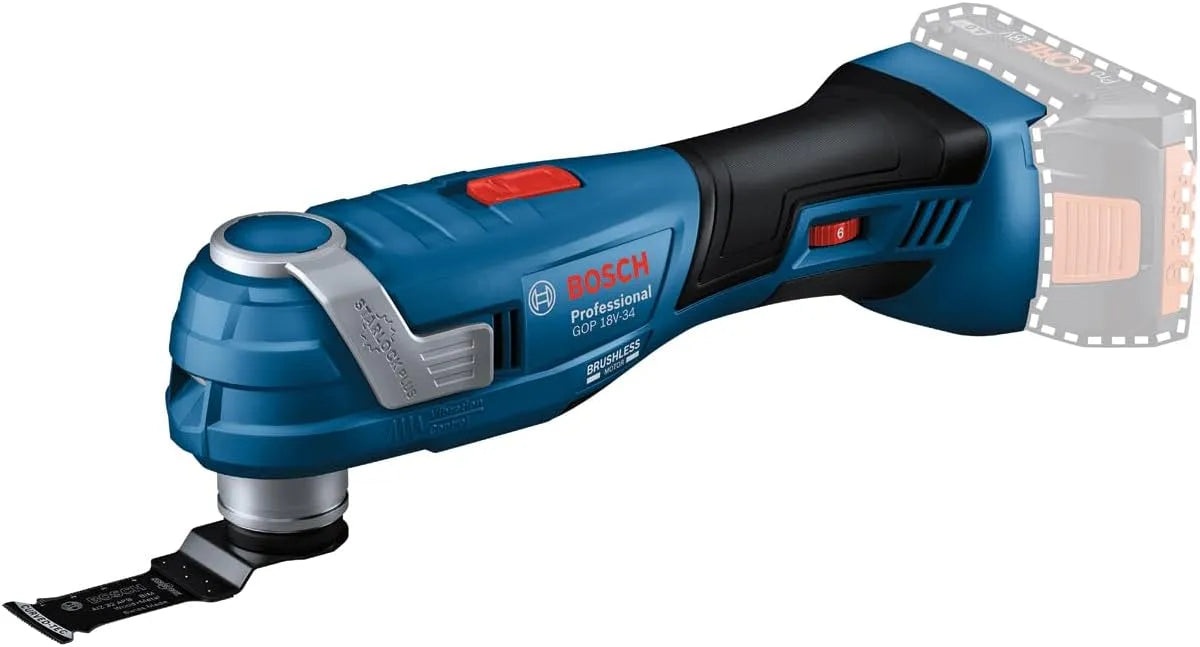 Bosch modèle tension, Professional 18V System découpeur-ponceur sans-fil GOP 18V-34, poignée fine 180 mm, avec 1 lame plongeante, Vibration Control
