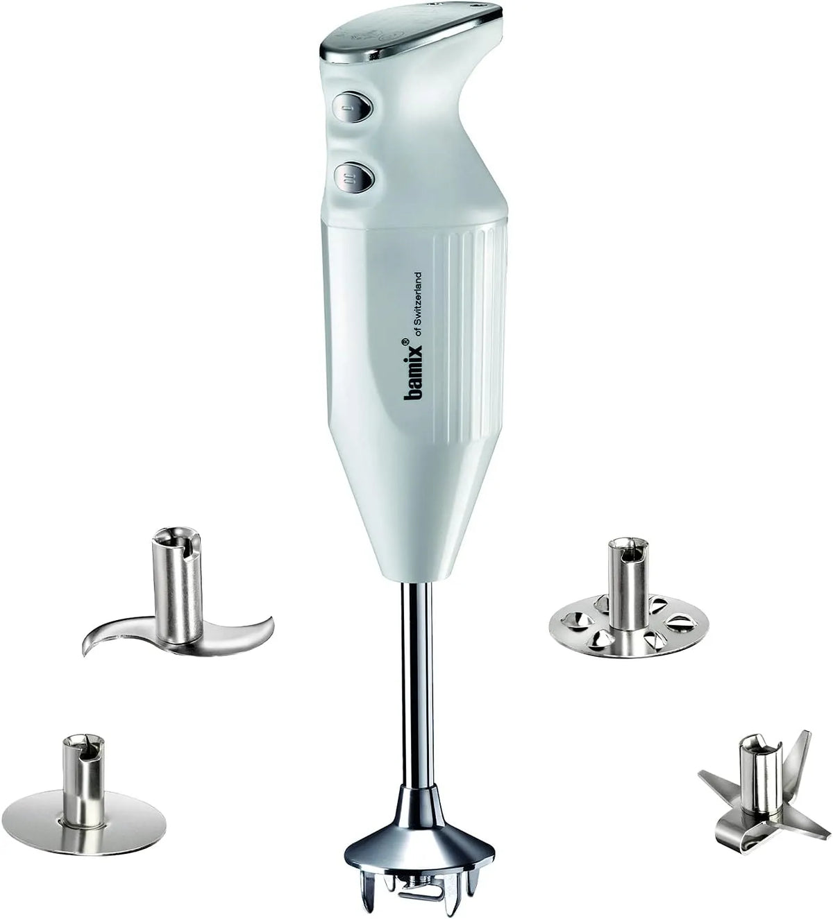 Mixeur M350 bamix Set, puissance 300 W, 2 niveaux de vitesse, 2 niveaux de vitesse, plongeant MAXX avec couteau multifonction, viande et légumes
