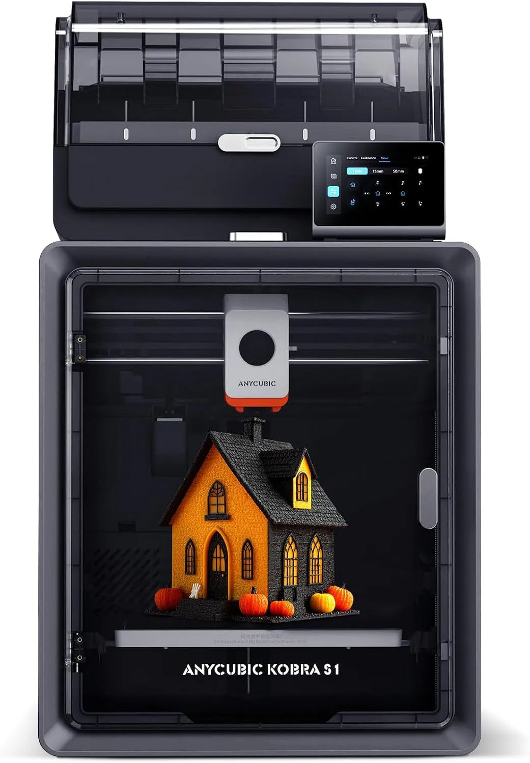 Imprimante 600mm/s, Anycubic Kobra S1 Combo 3D Intelligente, Taille d'impression 250 * 250 * 250 mm, s Haute Vitesse, Multicolore Impression