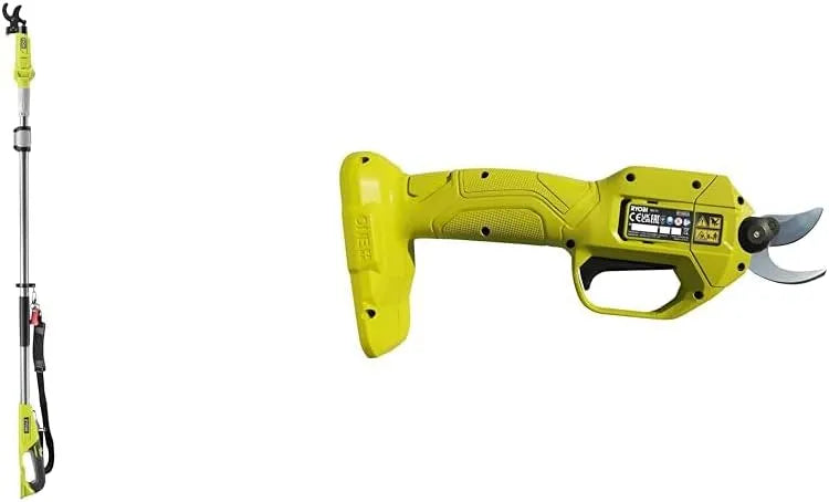Ryobi SK5, Capacité de Coupe 32 mm & Sécateur Électrique 18V One+, Lames Bypass Chromées en Acier Carbone Japonais