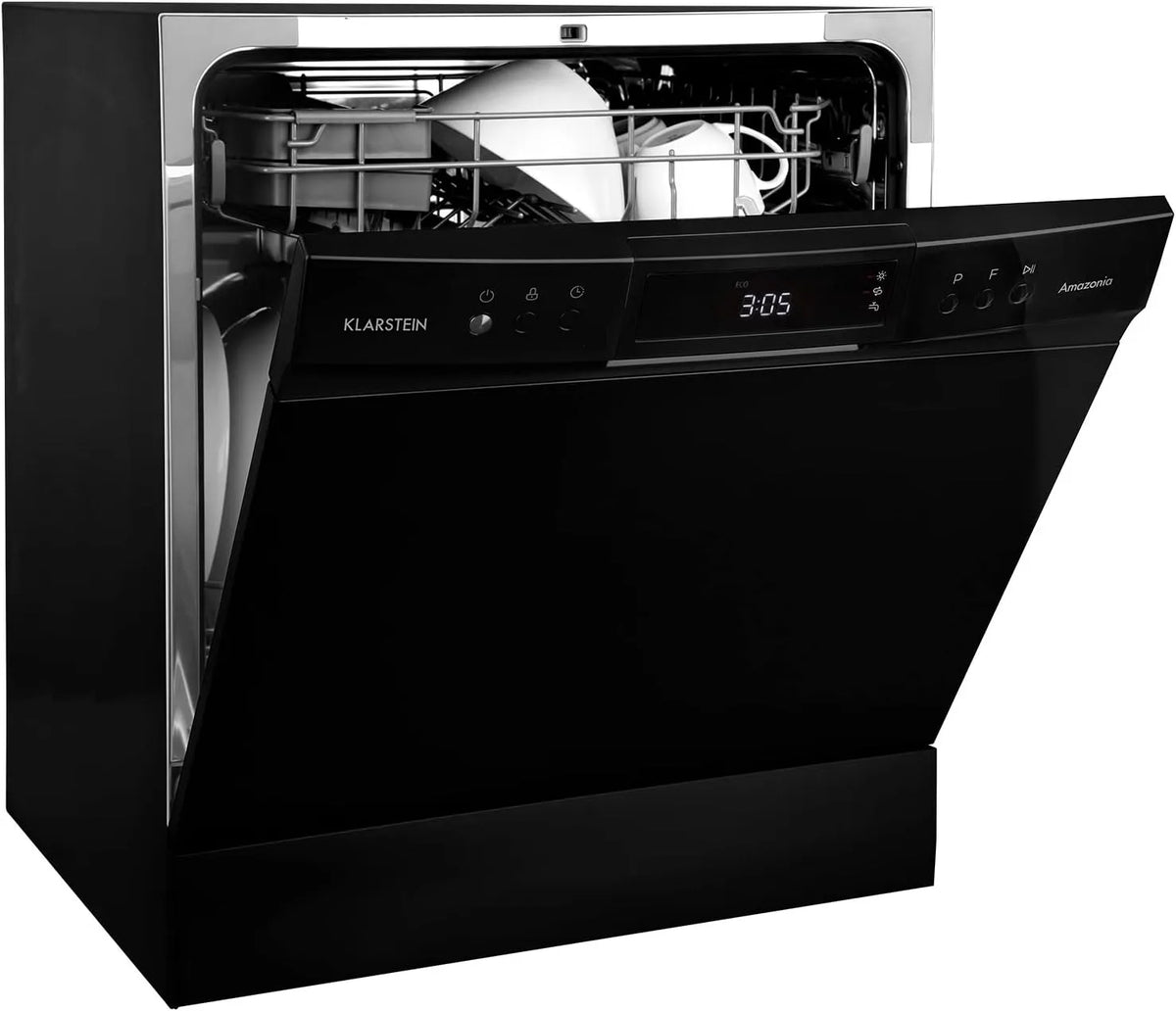 Klarstein lave-vaisselle, 8 Programmes de Lavage, Portable, Bureau, Mini de Table Compact de 8 Couvert, Silencieux, Facile à Installer pour Maison