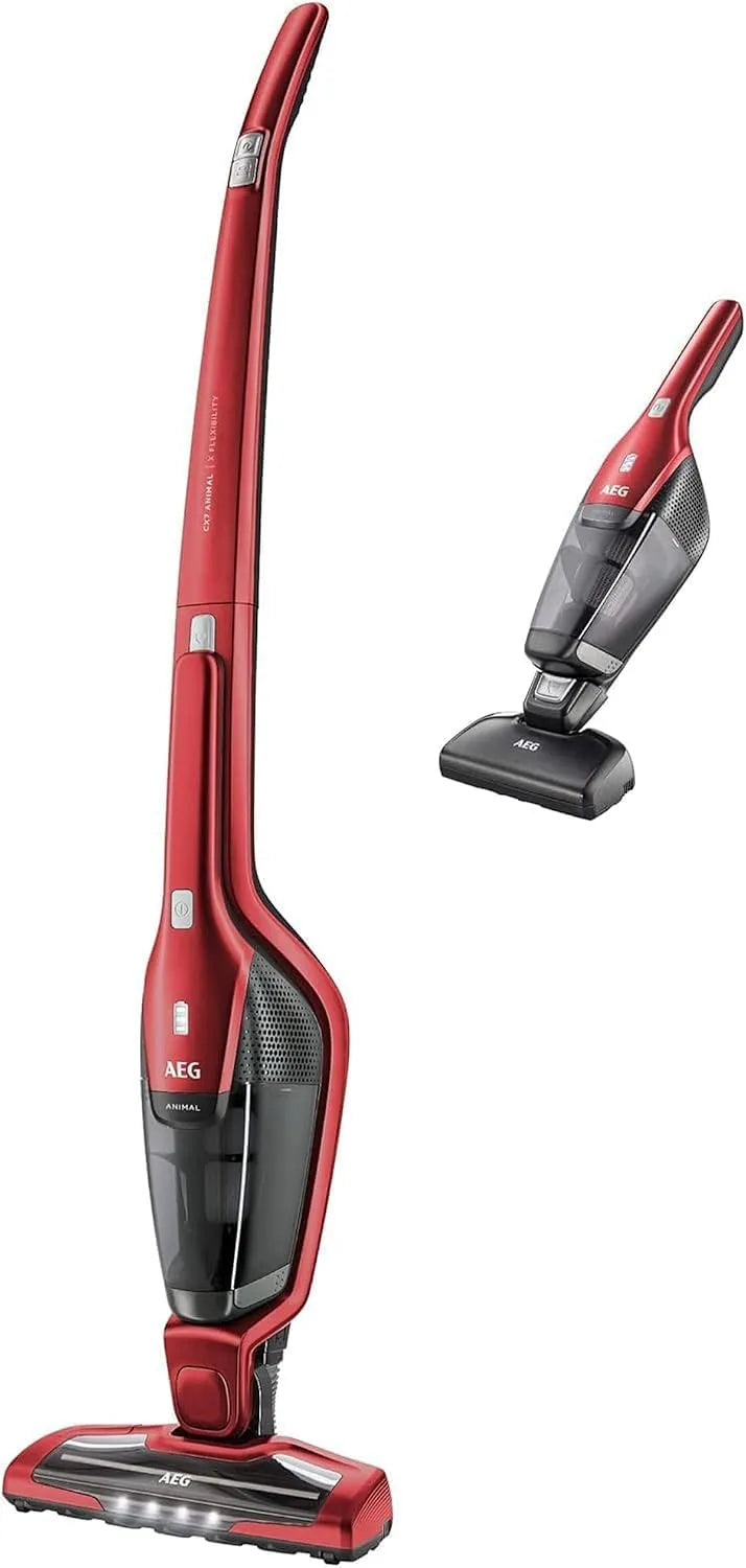 AEG modèle CX7-2-45AN, Sans sac 0,5 L finition noire, Rouge