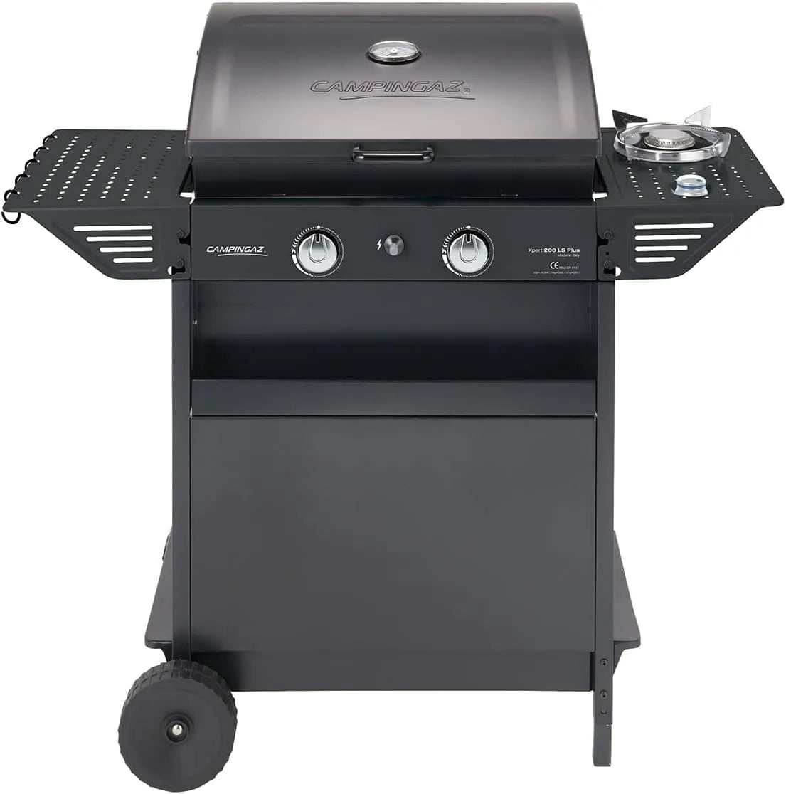 Campingaz Xpert, capacité 200 LS Plus Rocky BBQ à gaz en pierre de lave, pot. 8,200 kW + 2,1 kW brûleur lat., couvercle + thermomètre
