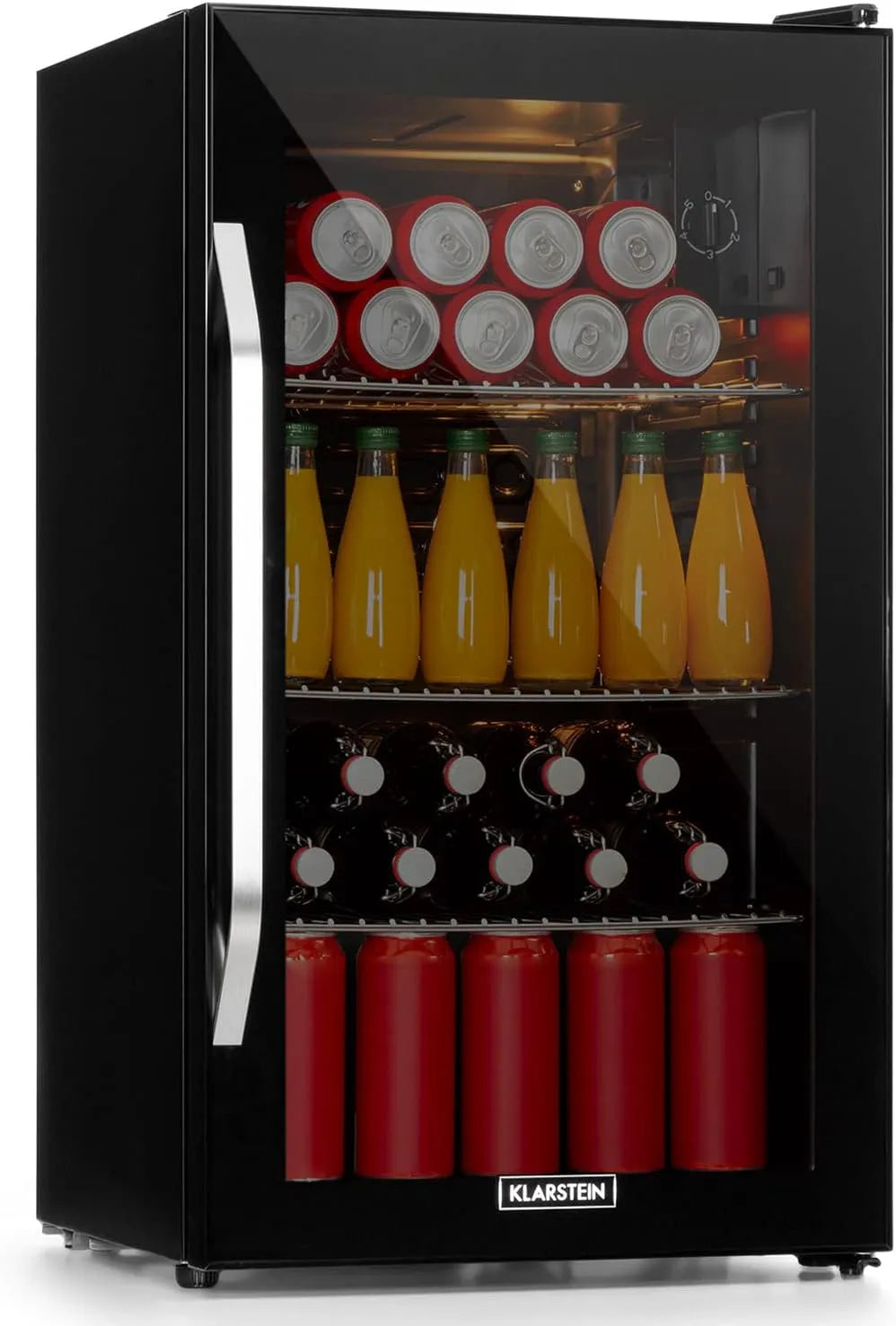 Klarstein réfrigérateur, Petit Frigo Silencieux, Mini Frigo de Chambre et Bureau pour Boisson, Refrigerateur Mini Bar 80L, Étagères Réglables