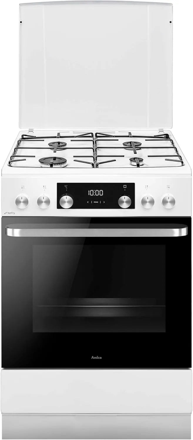 Cuisinière ACM7005RB, Gaz 77l 4 Feux finition blanche