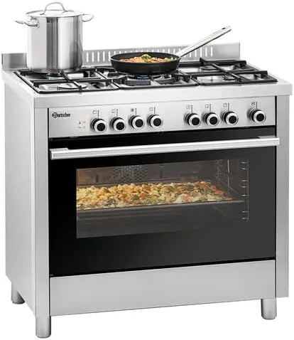 Cuisinière à gaz, Bartscher, 5 Feux et Four Multifonction