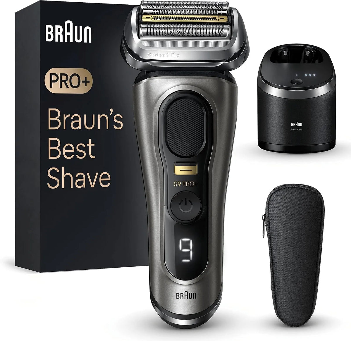 Braun tondeuse, Series 9 PRO+ 9565cc, 5 Éléments De Rasage, 60 Min D'autonomie, Rasoir Électrique Pour Homme, De Précision Intégrée, Station SmartCare
