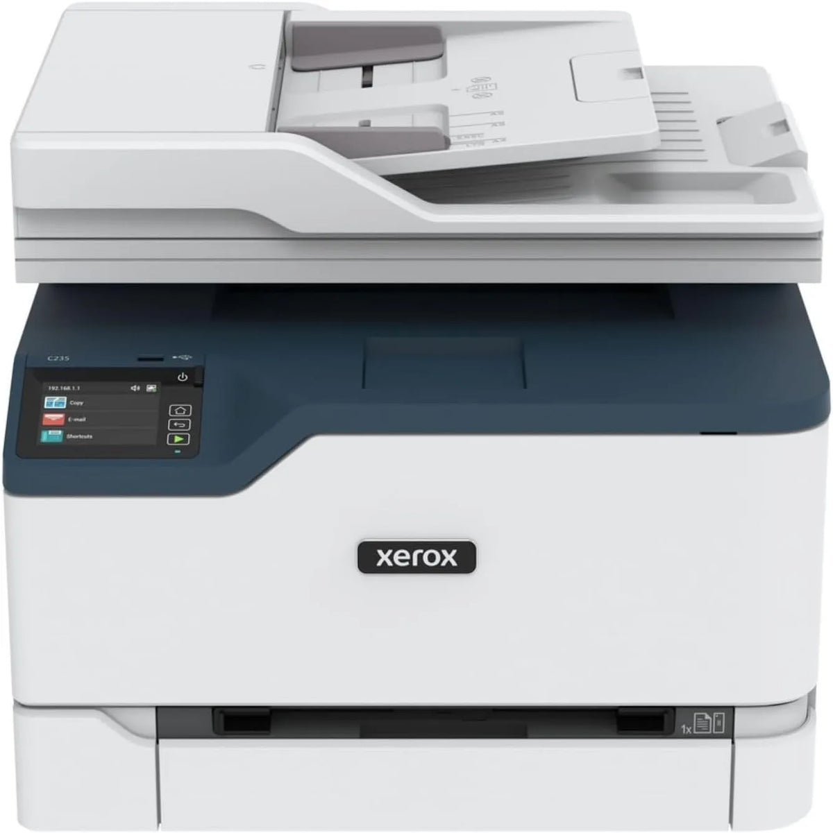 Imprimante C235dni 22ppm, Scanner, Xerox A4 Couleur Multifonction Laser Sans Fil avec Impression Recto-Verso, Copie, Ecran tactile Couleur, Fax