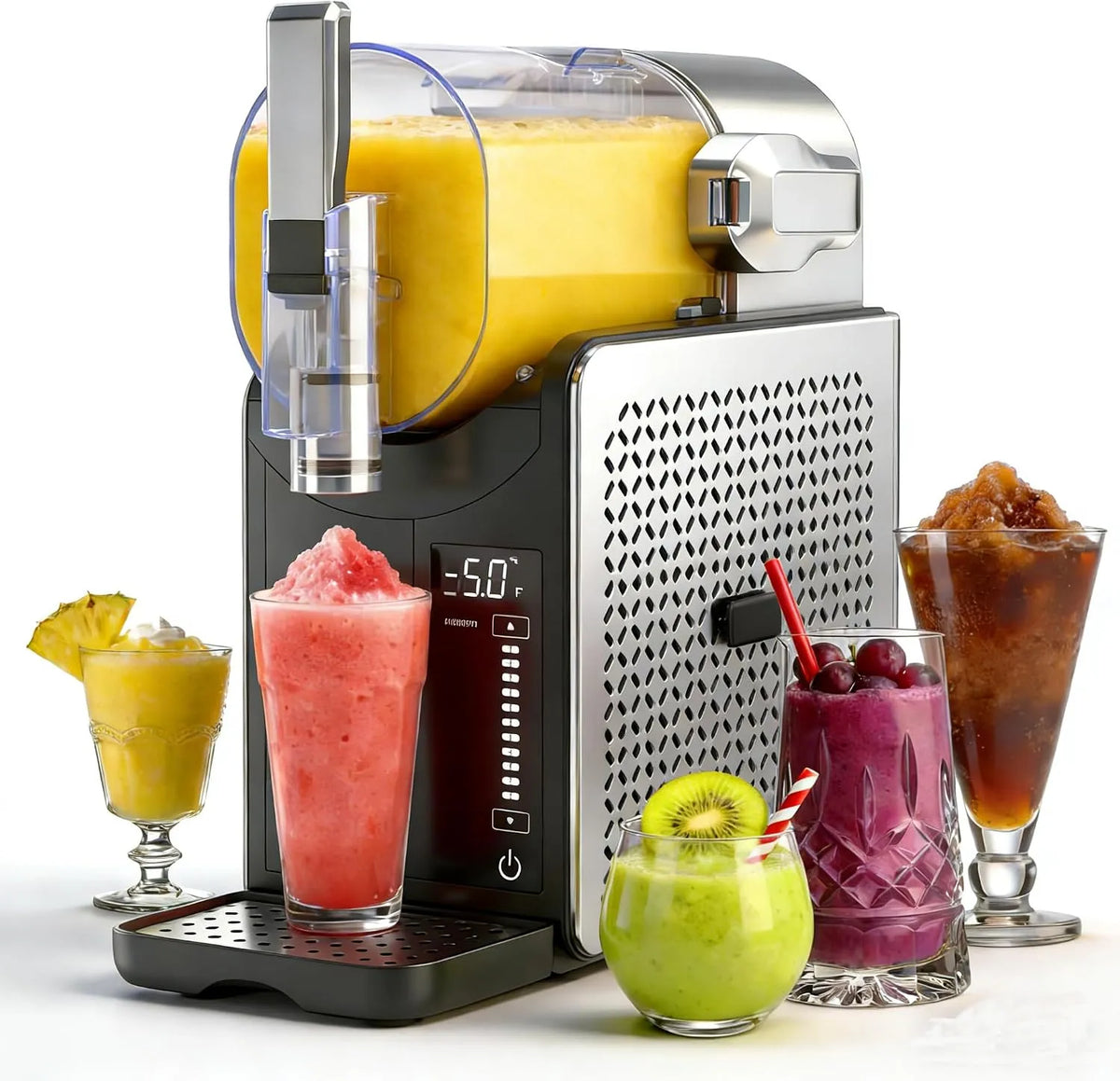 Machine à granité, lavable au lave-vaisselle, capacité 1,9 L technologie RapidChill, 5 programmes intelligents, pour maison, sans glace, frappé