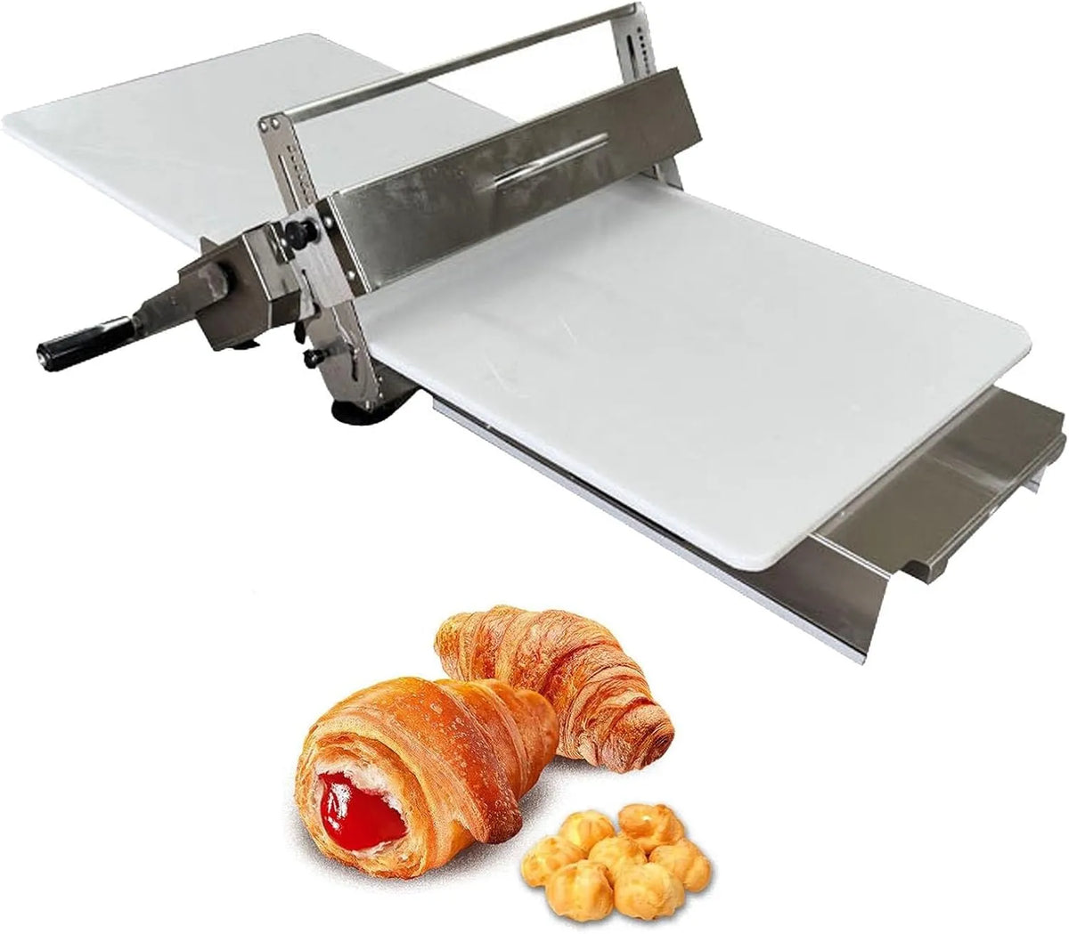 Plaque de cuisson Type400, DUXMM Laminoir à pâte à épaisseur réglable, Machine à laminer la pâte Pliable, avec de laminage, pour Pizzas