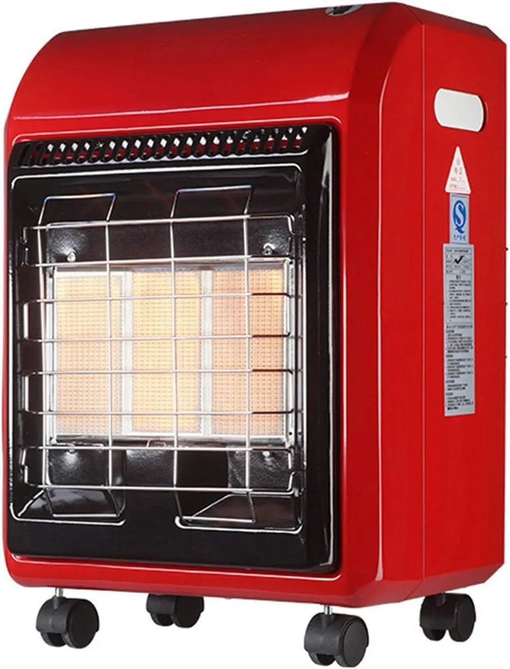 Portable à gaz Chauffage d'extérieur, portable à gaz 4200 W, 3 réglages de chaleur, Chauffage sur pied, Chauffage au gaz butane, Rouge