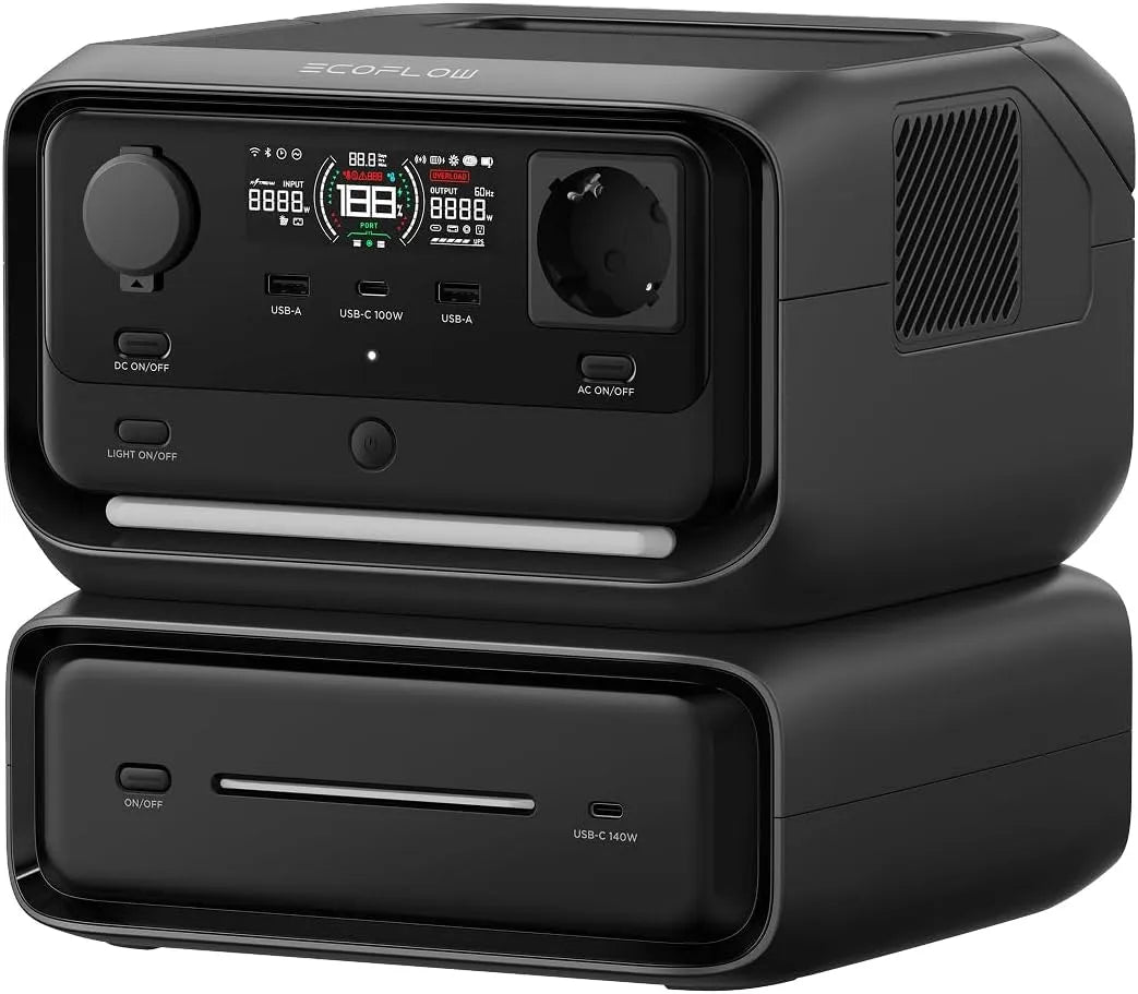 Générateur électrique EB300 LFP 572, EF EcoFlow River 3 Max, Sortie 1200 W, UPS < 10 ms, Batterie Wh, Connexion sans Fil