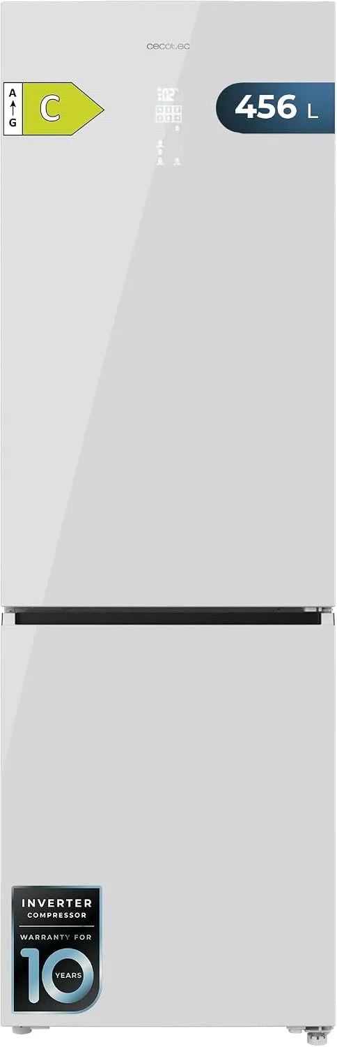 Cecotec réfrigérateur, Hauteur 201 cm et 59,5 cm Largeur, Compresseur Inverter Plus, Basse Consommation, MAX INSIDE avec VIP tech