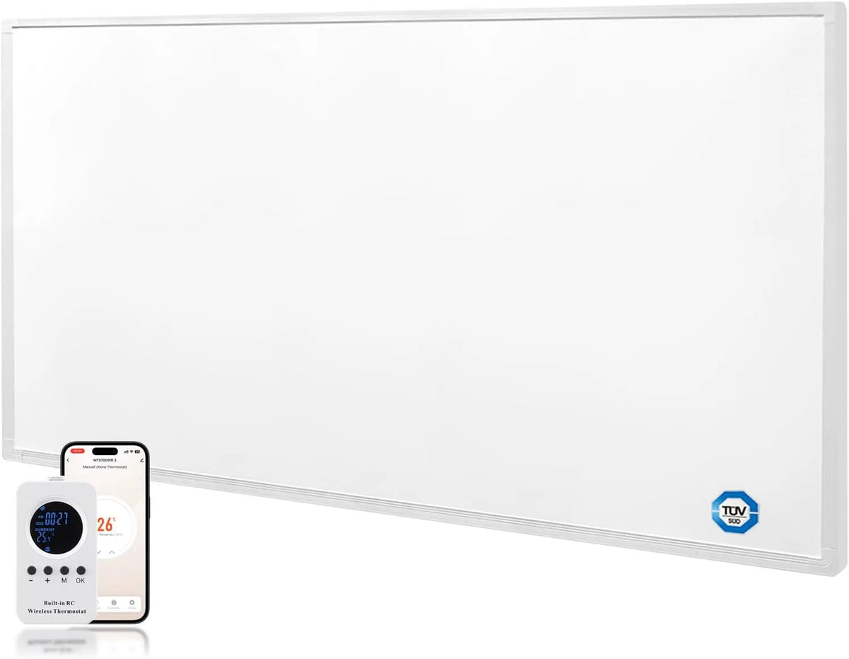 Avec Thermostat Chauffage Infrarouge, Mural Jusqu'à 120°C, puissance 600W, WIFI, avec Thermostat 600W, TÜV, TuYa APP