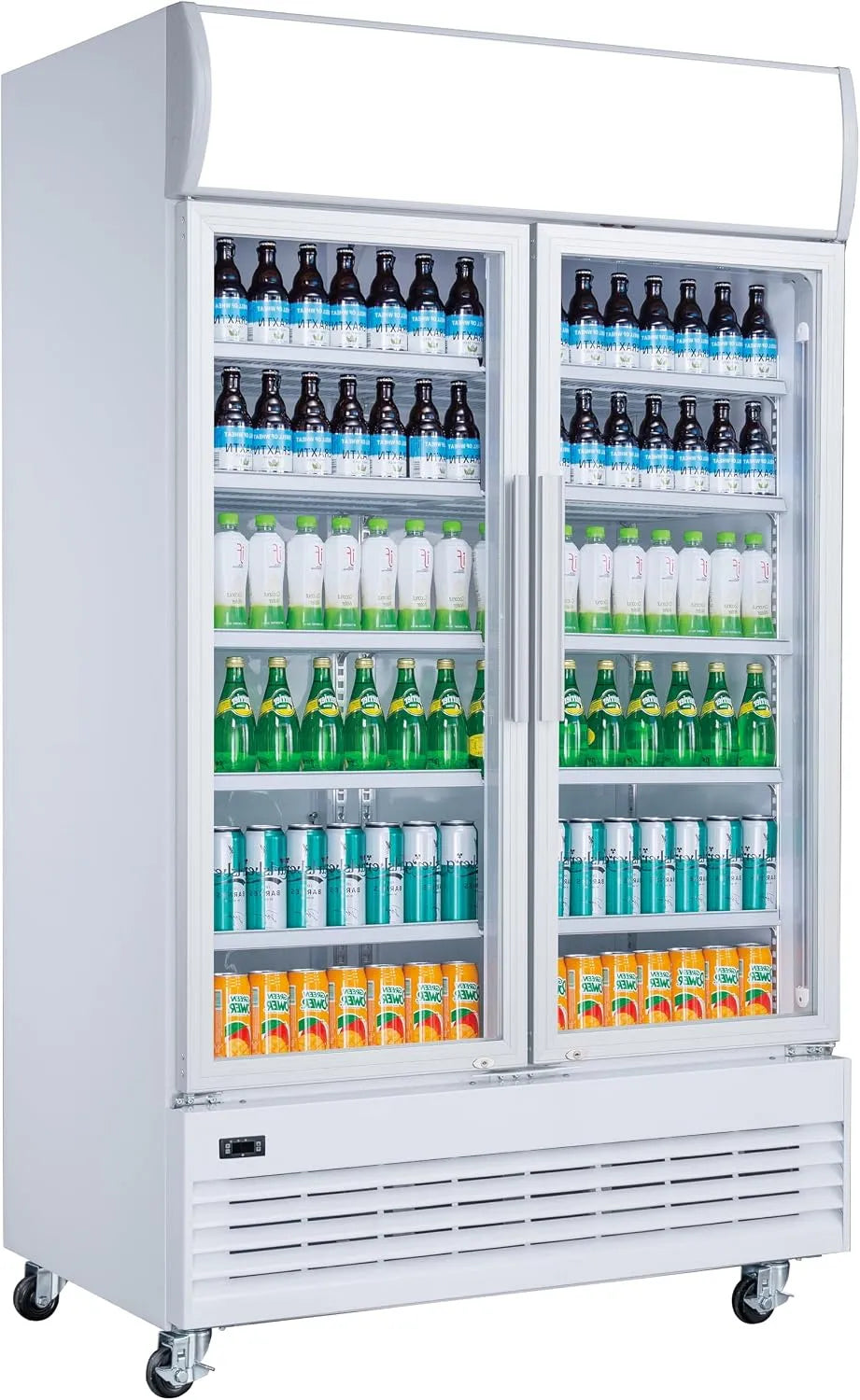 Modèle Vitrine Réfrigérée Double GSC2100 METRO Professional, dimensions 120 x 72,5 x 206,6 cm, capacité 930 L, Aluminium, Verre, froid ventilé