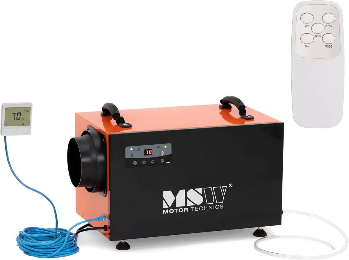 Déshumidificateur l/24 MSW, professionnel 45 l, 24 h 55 m² 280 m³/h Adapté aux Vides Ventilés, modèle l, Mode Automatique et Continu