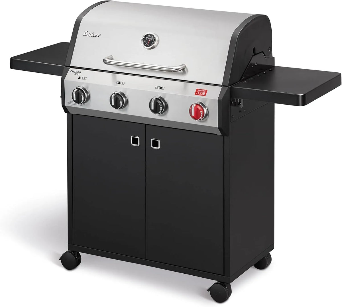 Barbecue à gaz 8936633, 4 brûleurs en acier inoxydable, Enders Chicago Next 4 R Turbo, puissance 13 kW, capot de cuisson à double paroi, Switch Grid
