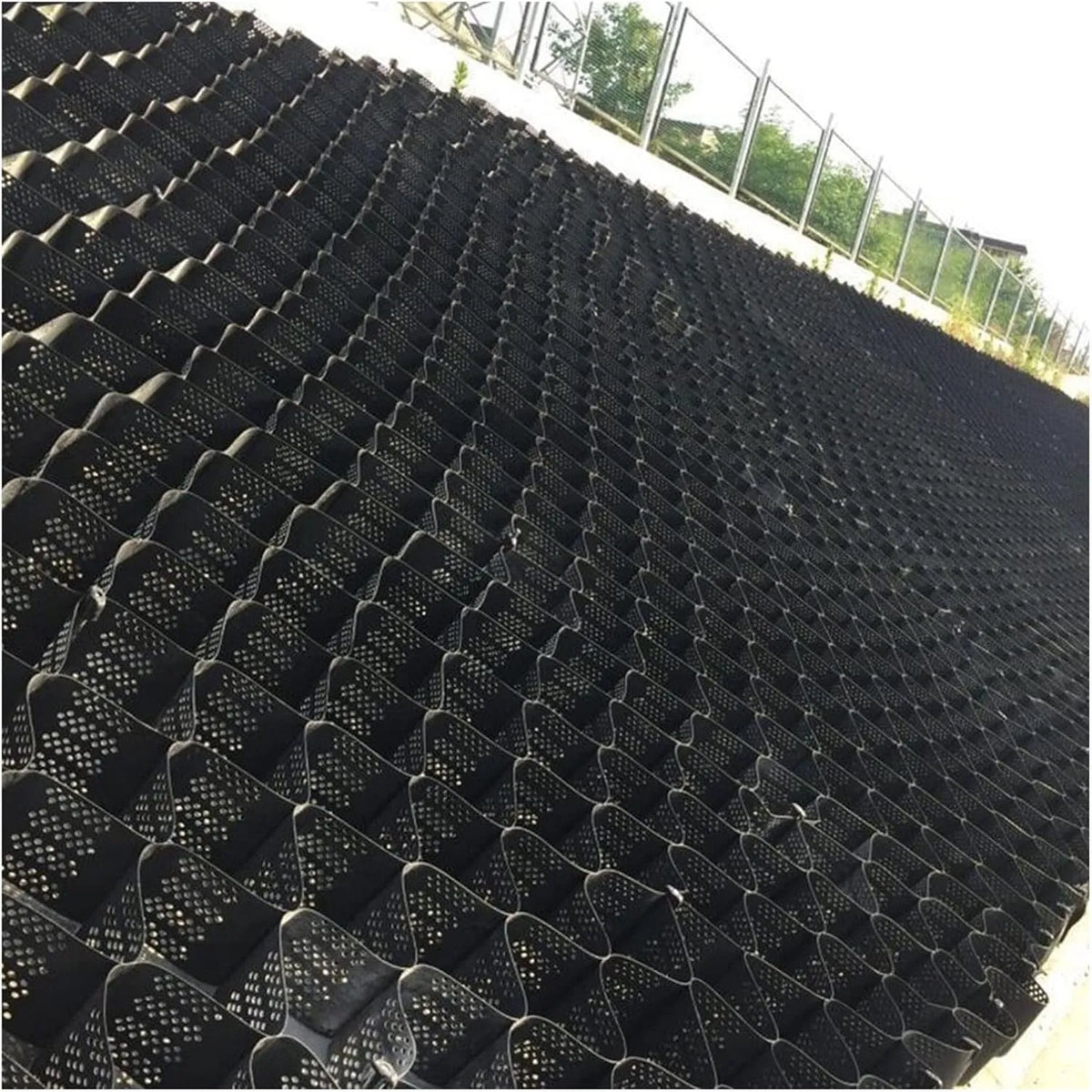 Abri de jardin, 5 cm de profondeur, 3 m x 5 m, avec grille de base pour, Perméable, Idéal pour les abris de jardin