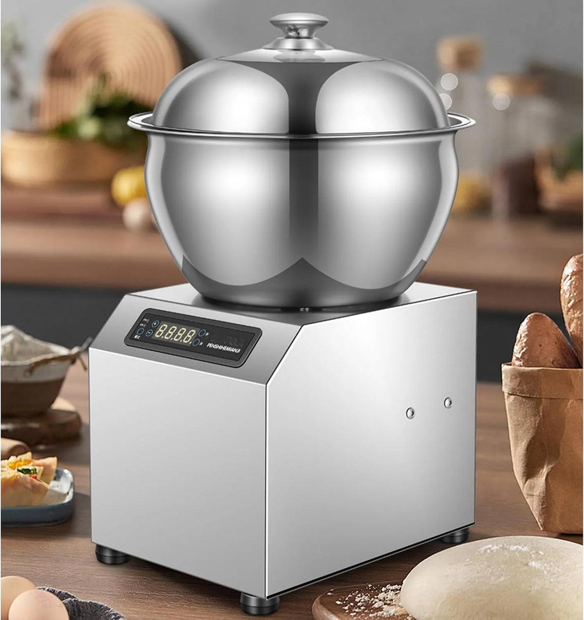 Professionnel à Double Rotation Robuste Pétrin Spiral, Idéal Pour Restaurant Et Boulangerie 5kg, Batteur à Pâte électrique Pour Pain, Pizza