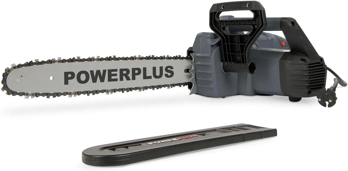 Tronçonneuse POWEG10110 Powerplus, Élagueuse Électrique de 2200 W, Guide de 400 mm, Lubrification Automatique de Chaîne, Outillage de Jardin