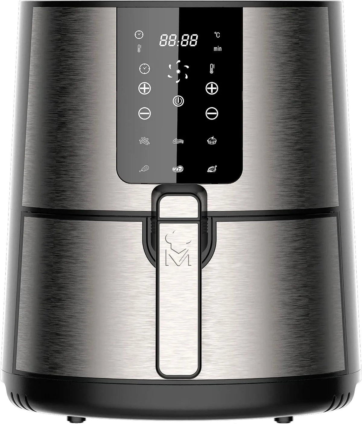 Friteuse à air chaud 80-200ºC, MasterPro Rocket 360, Capacité de 3,6 L et puissance de 1500 Watt, Friteuse sans huile, Température réglable