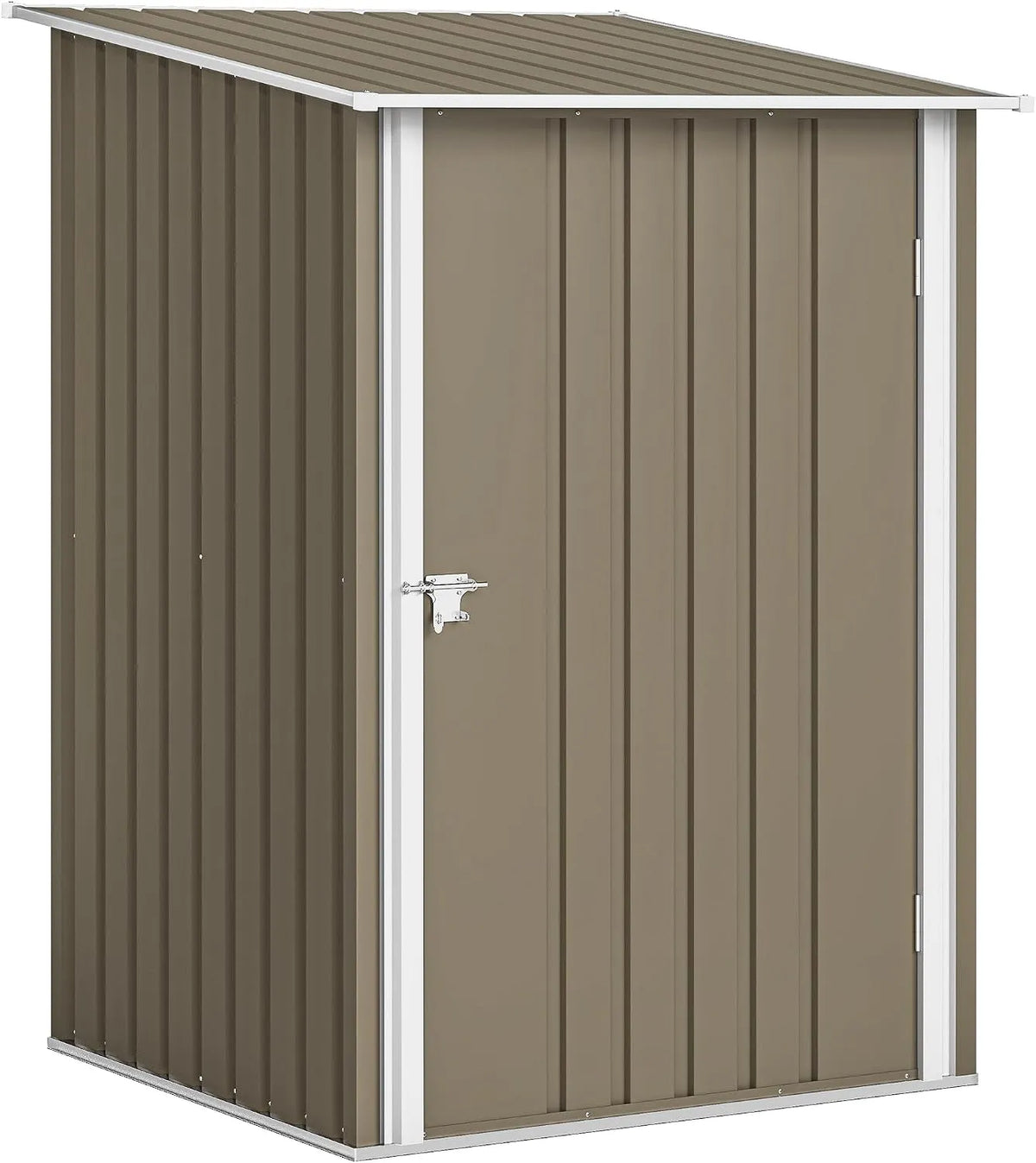 Abri de jardin Outsunny, 0,92 m² en Acier galvanisé, dimensions 100 x 104 x 160 cm, Remise à Outils avec Porte battante verrouillable, Toit incliné