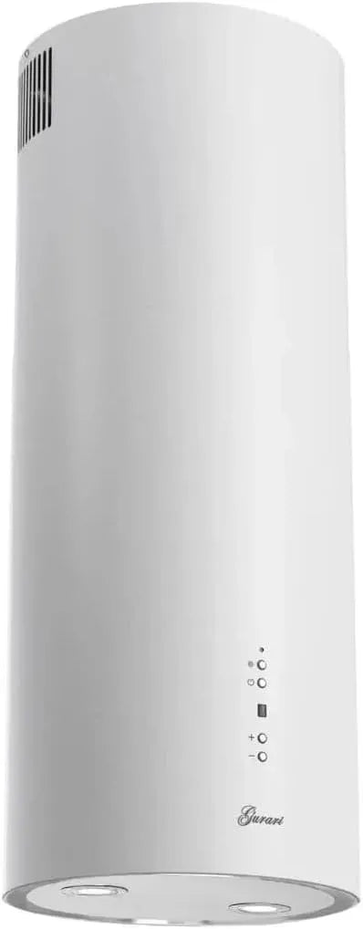 GURARI GCH, I 385 36 WH Prime N Hotte îlot ronde 36 cm finition blanche 1000 m³/h 4 niveaux Écran éclairage LED