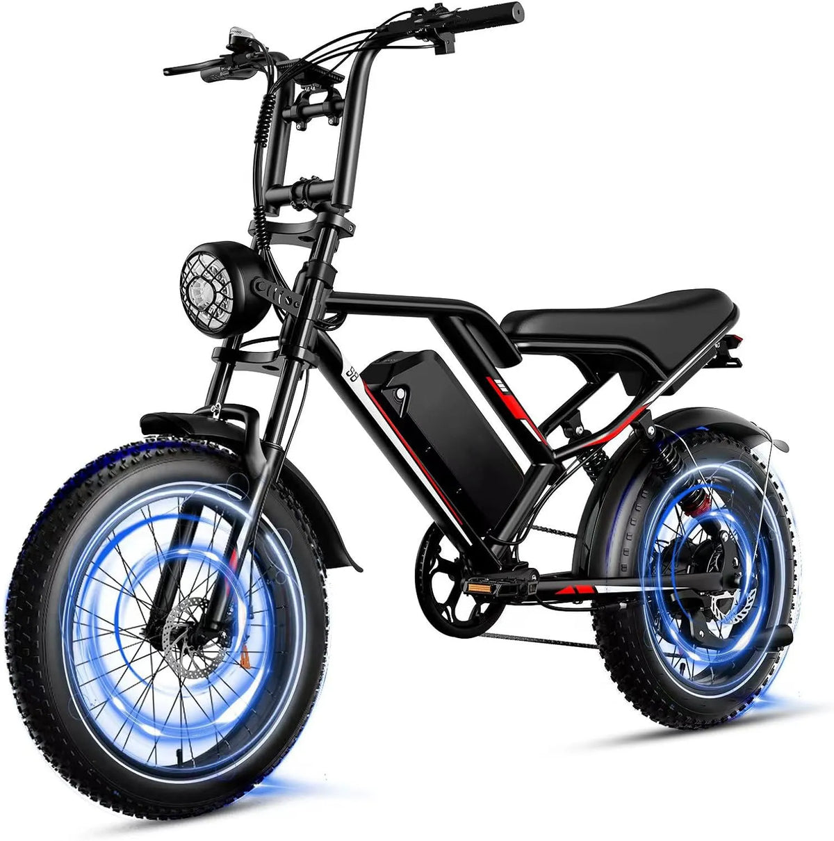 Vélo électrique, 20' x 4.0 Fat Tire, Batterie Amovible 48 V 17,5/15 Ah, Double Suspension et 7 niveaux de vitesse, E-Bike pour Adultes