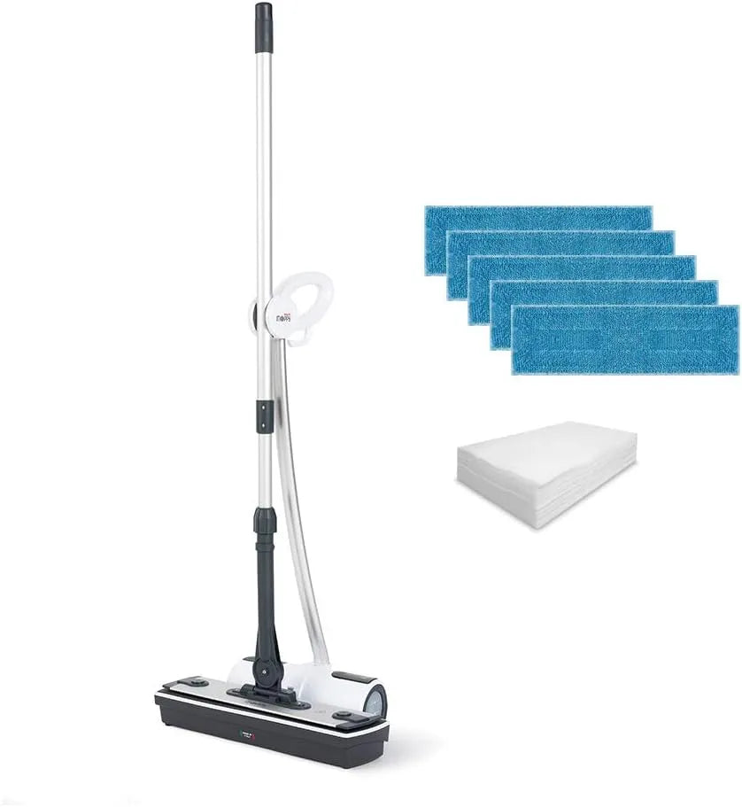 Polti Moppy White, Puissance 1500 W, Capacité du Réservoir 0,7 L, 25 Serpillères Incluses, Nettoyeur Vapeur Sans Fil, finition blanche