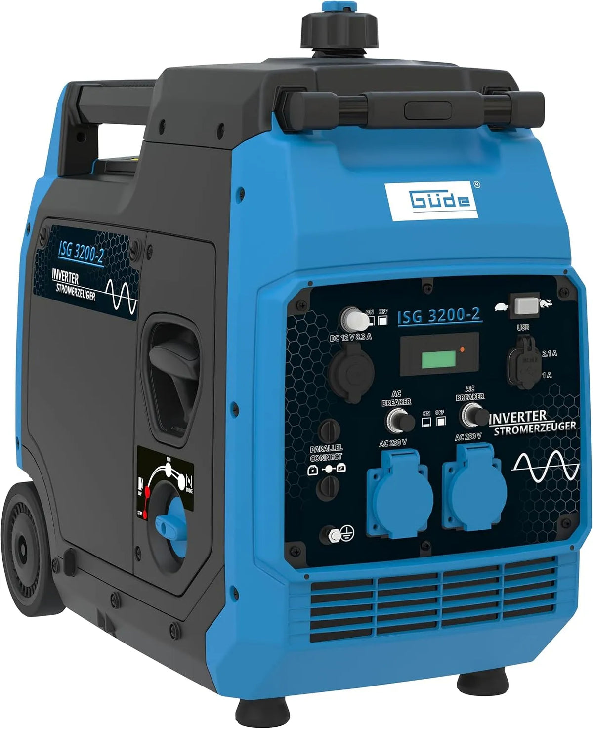 Güde générateur électrique ISG 3200 3200-2, puissance continue 3200 W, 40721 G, 2 40721 onduleur, 2 x 230 V et 2 x USB