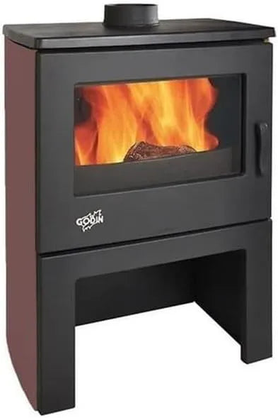 Poêle à bois 362113CARMIN, puissance 8.5kw finition noire