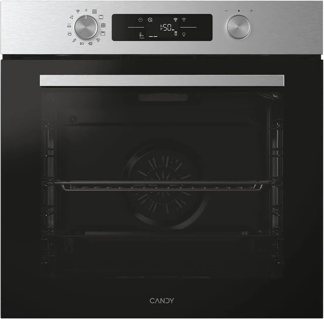 Candy four, 6 Niveaux de Cuisson, Classe Énergétique A++, Pyrolyse, Cavité XXL, WiFi, dimensions 59,5 x 59,5 x 56,8 cm, capacité 78L, Hydrolyse