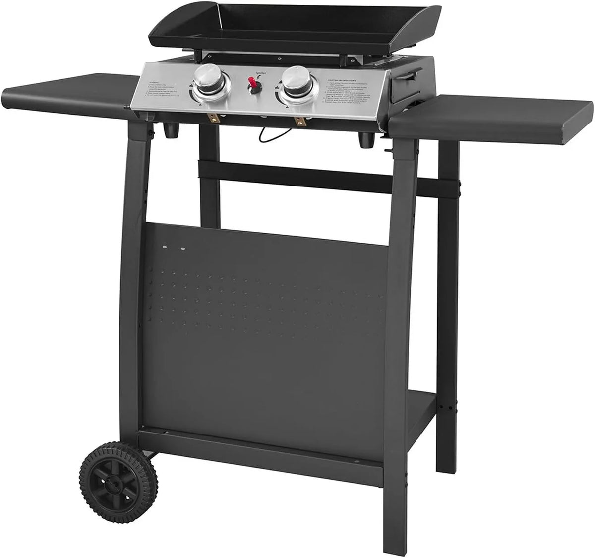 2 brûleurs puissance 5kW + Chariot Happy Garden, Plancha au gaz Mala
