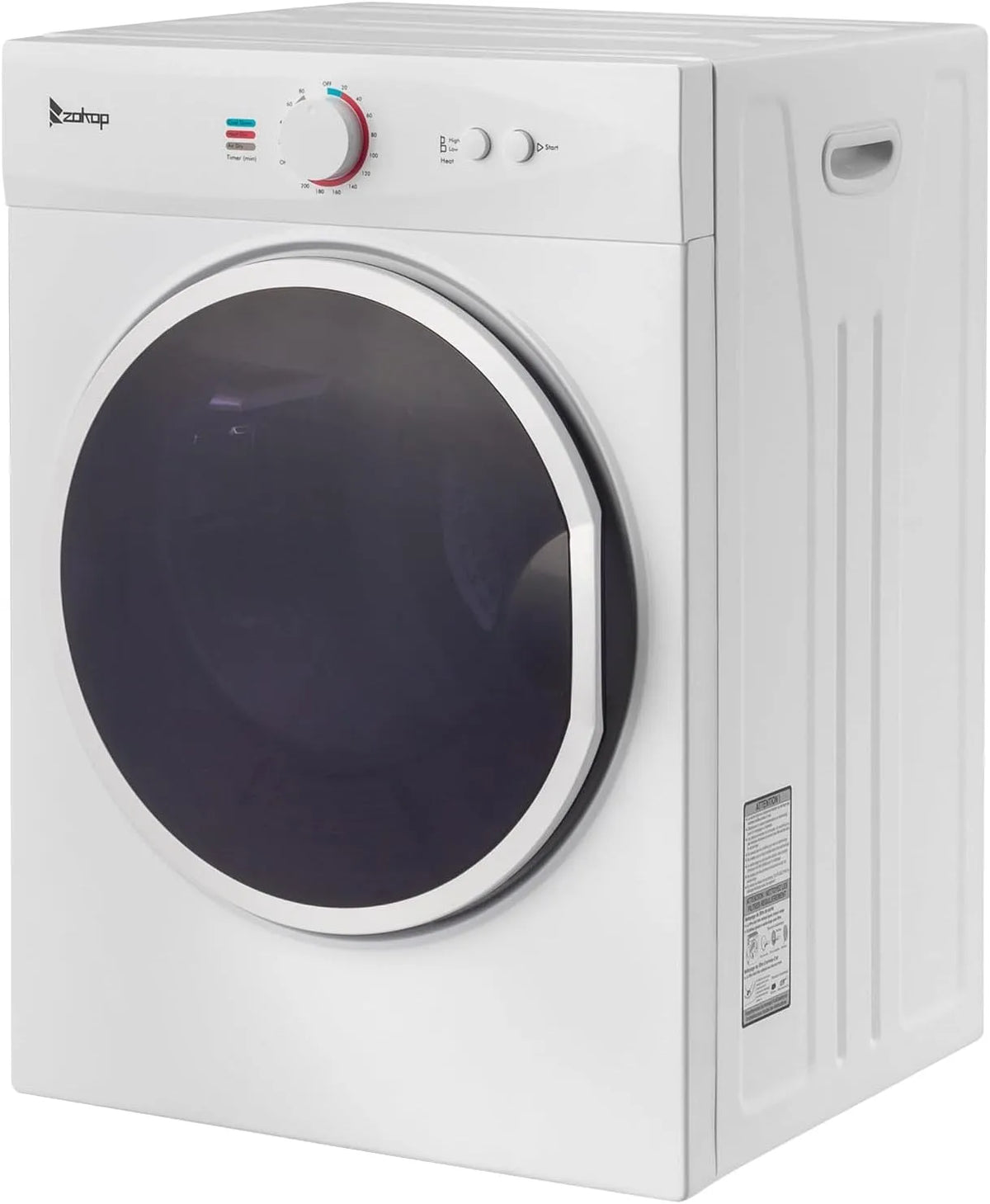 Sèche-linge LEADZM, séchage à évacuation compact 1020W 3KG, Classe énergétique C, avec affichage pour différents modes de, maison, dortoir