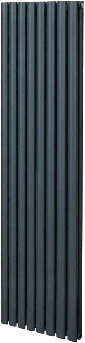 Radiateur, Cuisine Salon Salle de Bain, à Colonne Ovale 1800mm x 480mm, Attaches Murales & Supports INCLUS, Brosse