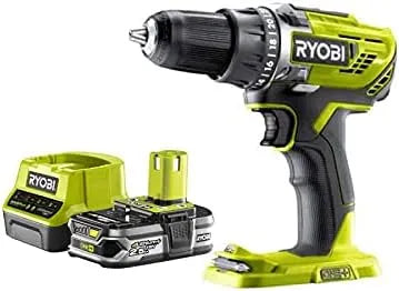 Ryobi perceuse R18DD3-0 RC18120-125, Pack 18V -visseuse One+, 1 Batterie 2.5Ah, 1 Chargeur rapide
