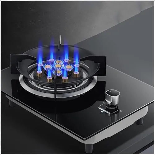 Cuisinière, NG avec verre trempé à 13 cavités, de table à brûleur unique pour intérieur, table de cuisson autoportante LPG, extérieur