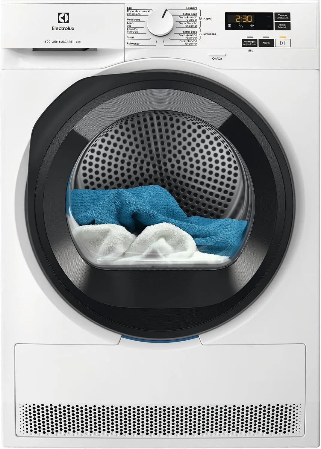 Electrolux sèche-linge EDI618A5BO, avec pompe à chaleur, moteur Inverter, technologie SensiCare, finition blanche, série 600, séchage 8 kg