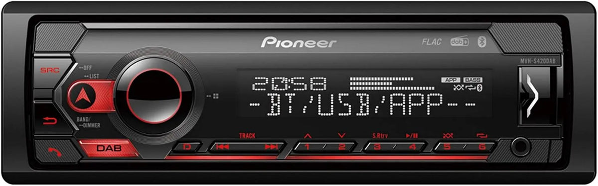 Modèle Autoradio format 1 DIN MVH-S420DAB Pioneer, Application Smart Sync', radios FM, USB, Bluetooth
