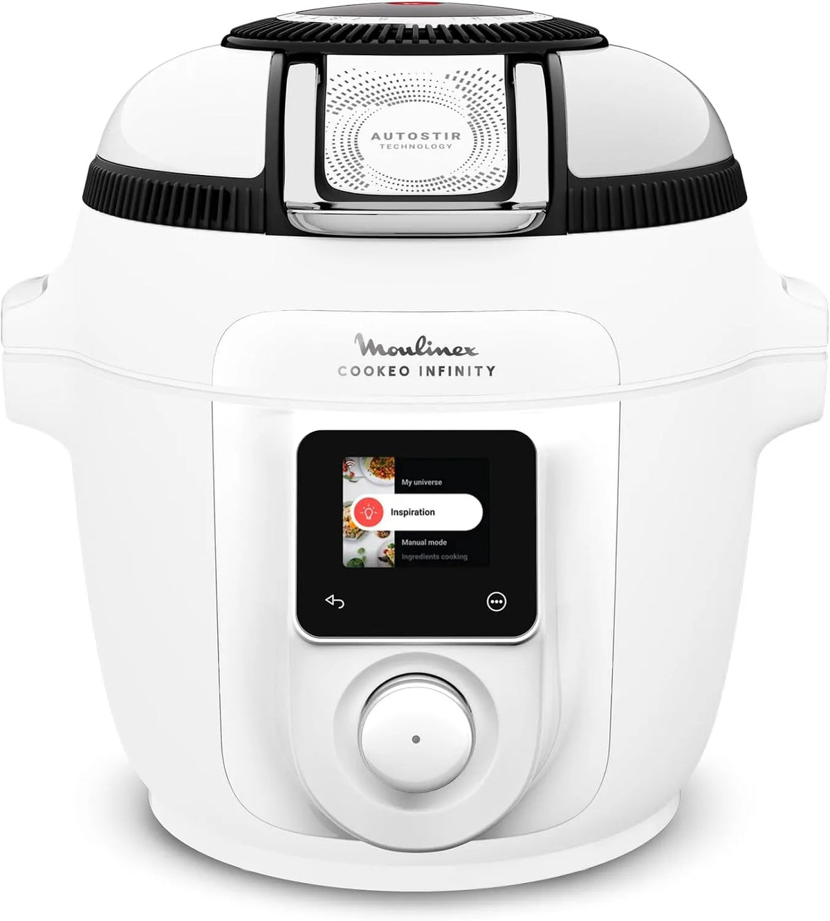 Moulinex modèle, 19 programmes CE9821F0, Cookeo Infinity, Air fryer + multicuiseur sous pression, Mélange automatique, finition blanche