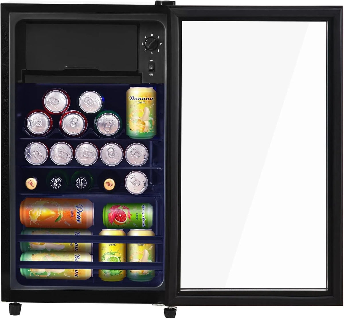 Réfrigérateur, Mini-Refroidisseur de Boissons sur Pied de 15 ', capacité 6L + 70L, de Camping, congélateur