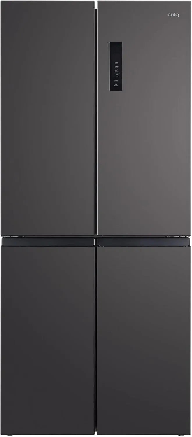 Réfrigérateur américain CCD415NEI4E CHIQ, Hauteur 182cm, capacité totale 415L, Contrôle de l'humidité, Inox foncé, Compresseur Smart Inverter