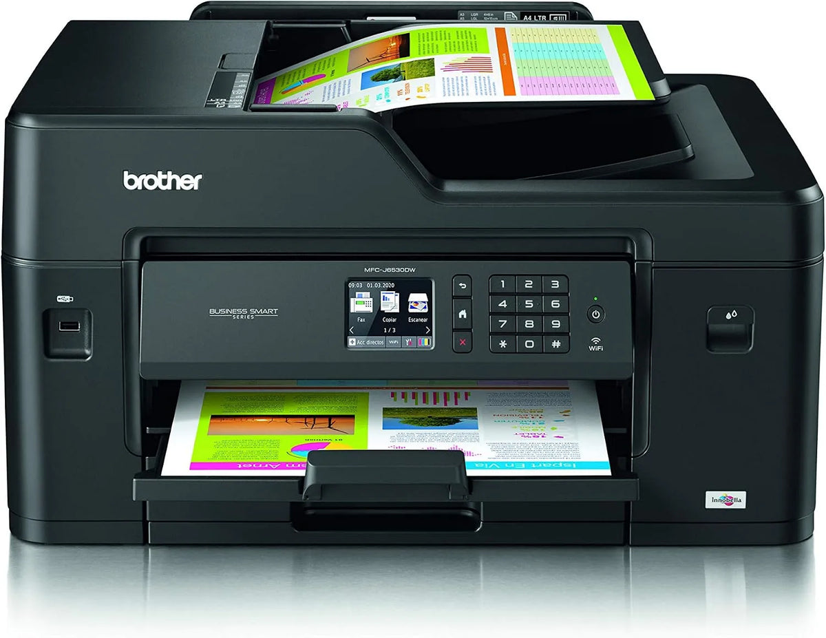 Brother imprimante MFC-J6530DW, Multifonction 4 en 1, Jet d'Encre pro, Ethernet & Wi-Fi, Business Smart, A3, Recto-Verso