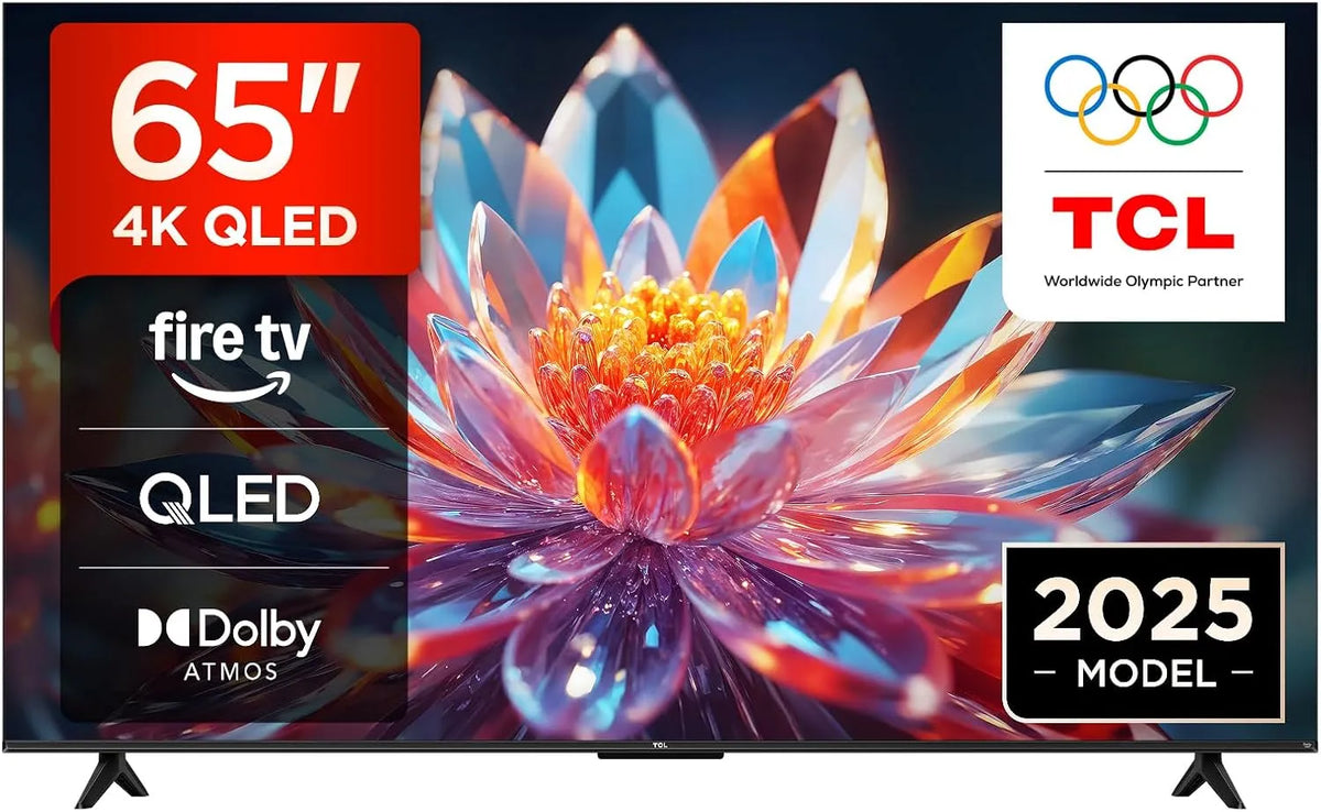 Smart TV 65T6C, Multi-Format, TCL Fire TV 65 Pouces QLED 4K UHD, HDR, Motion Clarity, Dolby Atmos