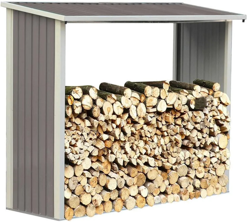 1.68 m² Abri bûches, poids 80 kg, métal Victor