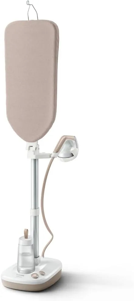 Philips Solution de repassage All-in-One Série 6000 AIS6010/10, Défroisseur vapeur 6 bars, planche multi-angle, Beige, réservoir 1.1L amovible