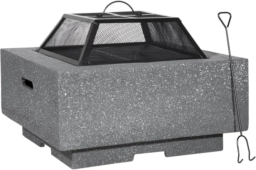 Barbecue, Brasero carré finition grise foncé 64 cm